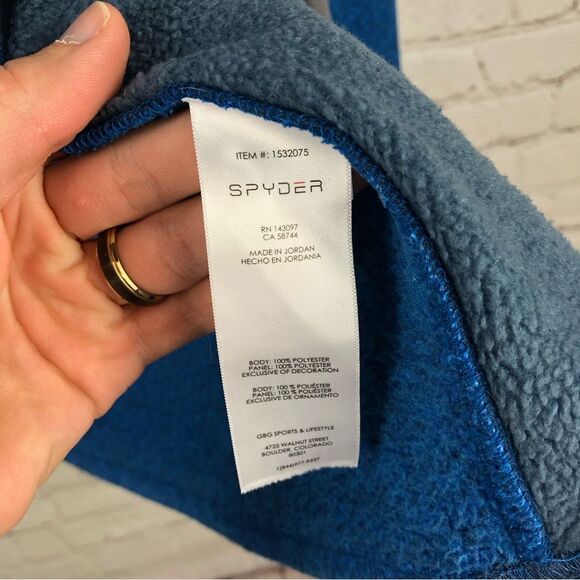 Spyder Blue Fleece Full Zip Jacket Men's Sz XL - Picture 8 of 10